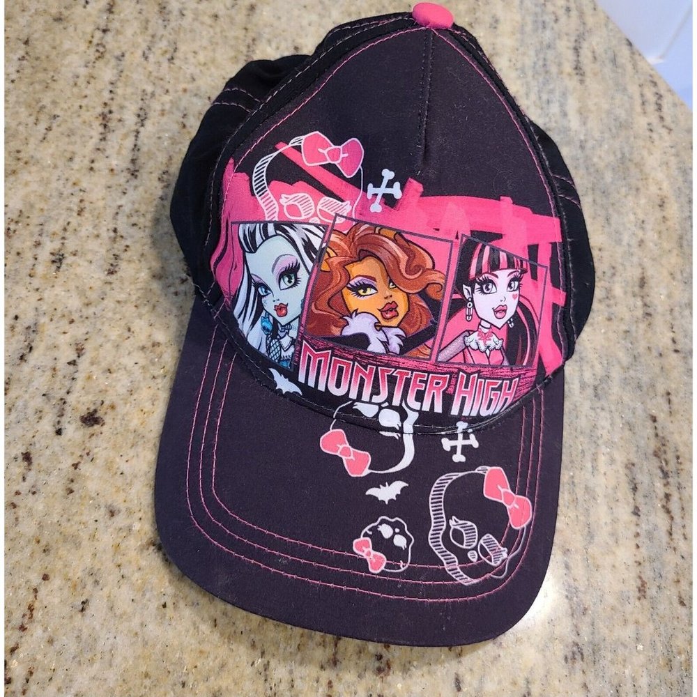 Monster High Girl's Strap Back Adjustable Baseball Cap Hat 2013 Pink Black